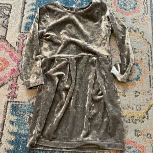 HM Gray Velvet Dress size 1 1/2 - 2y